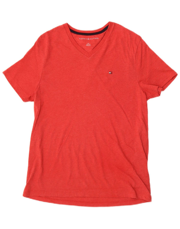 Tommy Hilfiger - Camiseta para hombre, talla pequeña, algodón rojo