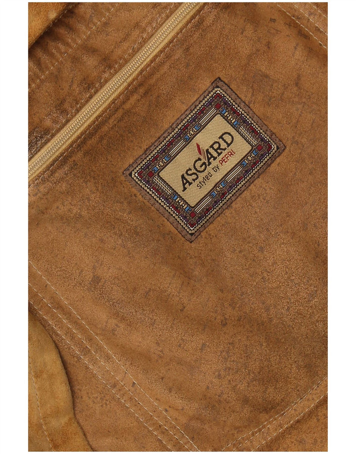 ASGARD Abrigo de ante para hombre UK 42 XL Marrón