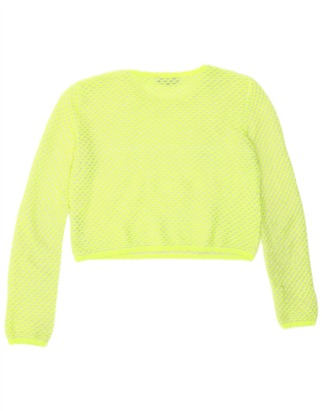 Zara Mujer Blusa Corta Top UK 44 Poliéster Geométrico Verde Medio