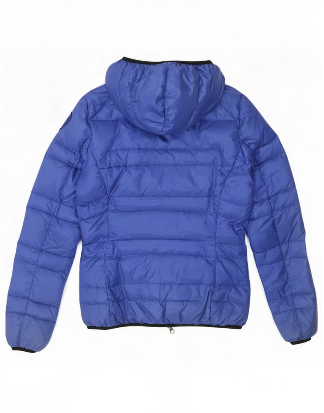Blauer Chaqueta acolchada con capucha para mujer UK 10 Small Blue Polyamide