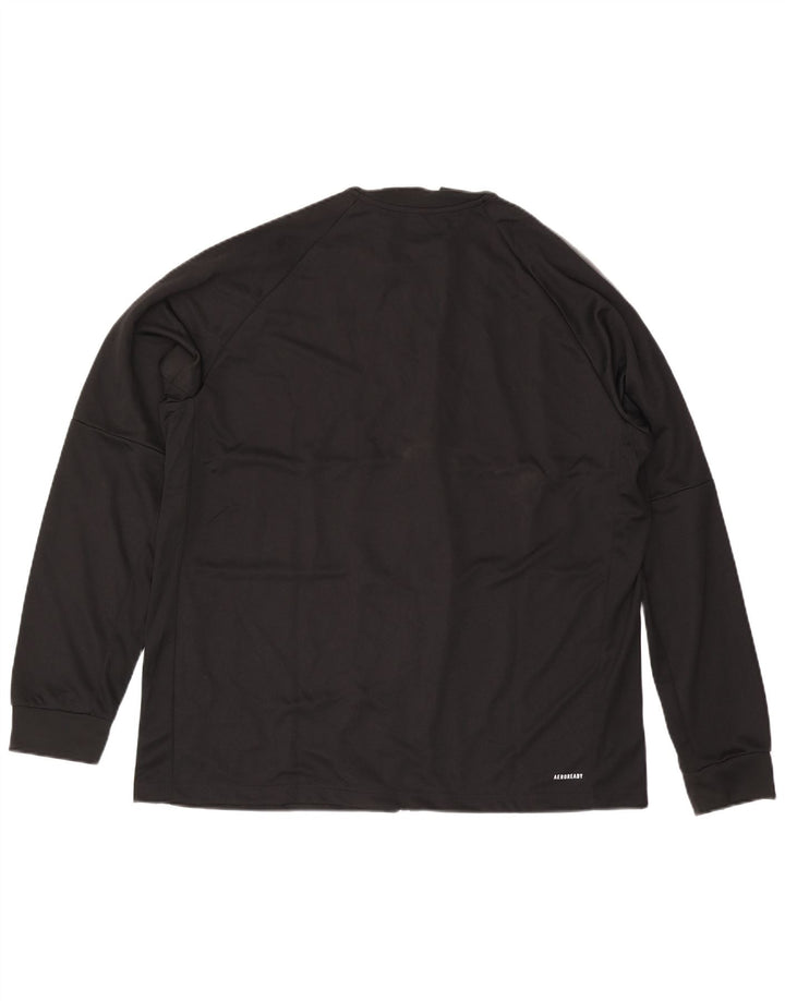 Adidas Hombre Aeroready Chándal Top Chaqueta 2XL Negro Poliéster