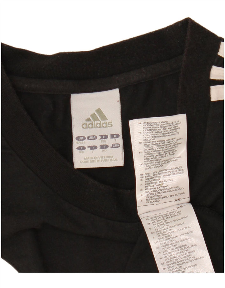 ADIDAS Camiseta para hombre Top UK 42/44 Grande Negro Colorblock Algodón