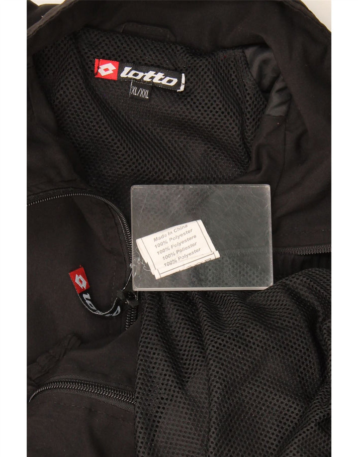 Lotto Hombre Chándal Top Chaqueta XL Negro Poliéster