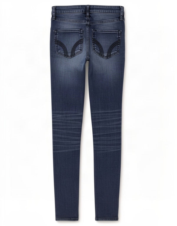 Hollister Jeans Ajustados Para Mujer US 0 XS W24 L27 Algodón Azul