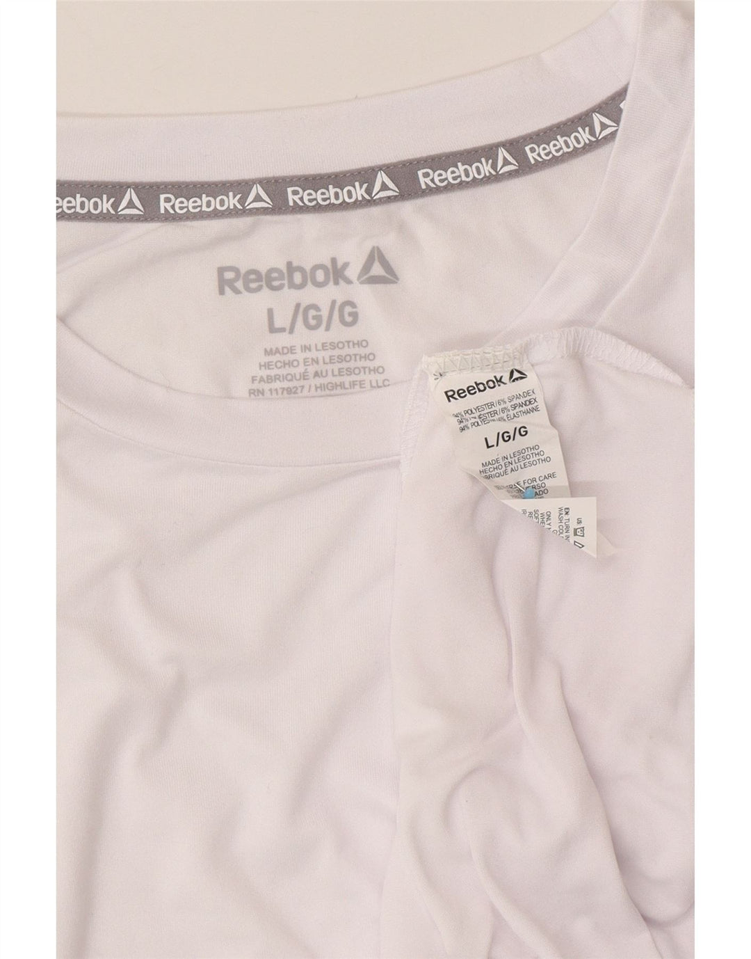 REEBOK Camiseta Hombre Top Grande Poliéster Blanco