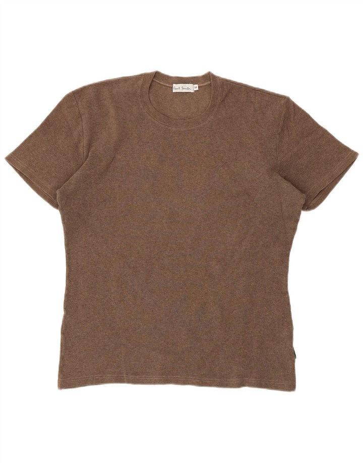 PAUL SMITH Camiseta para mujer Top UK 40 Algodón marrón medio