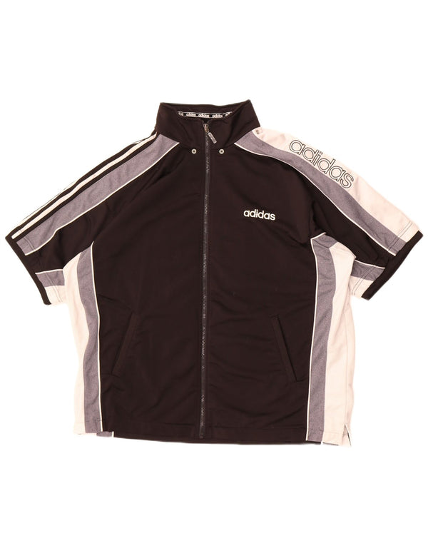 Adidas - Chaqueta de chándal gráfica para hombre, talla 44/46, color negro