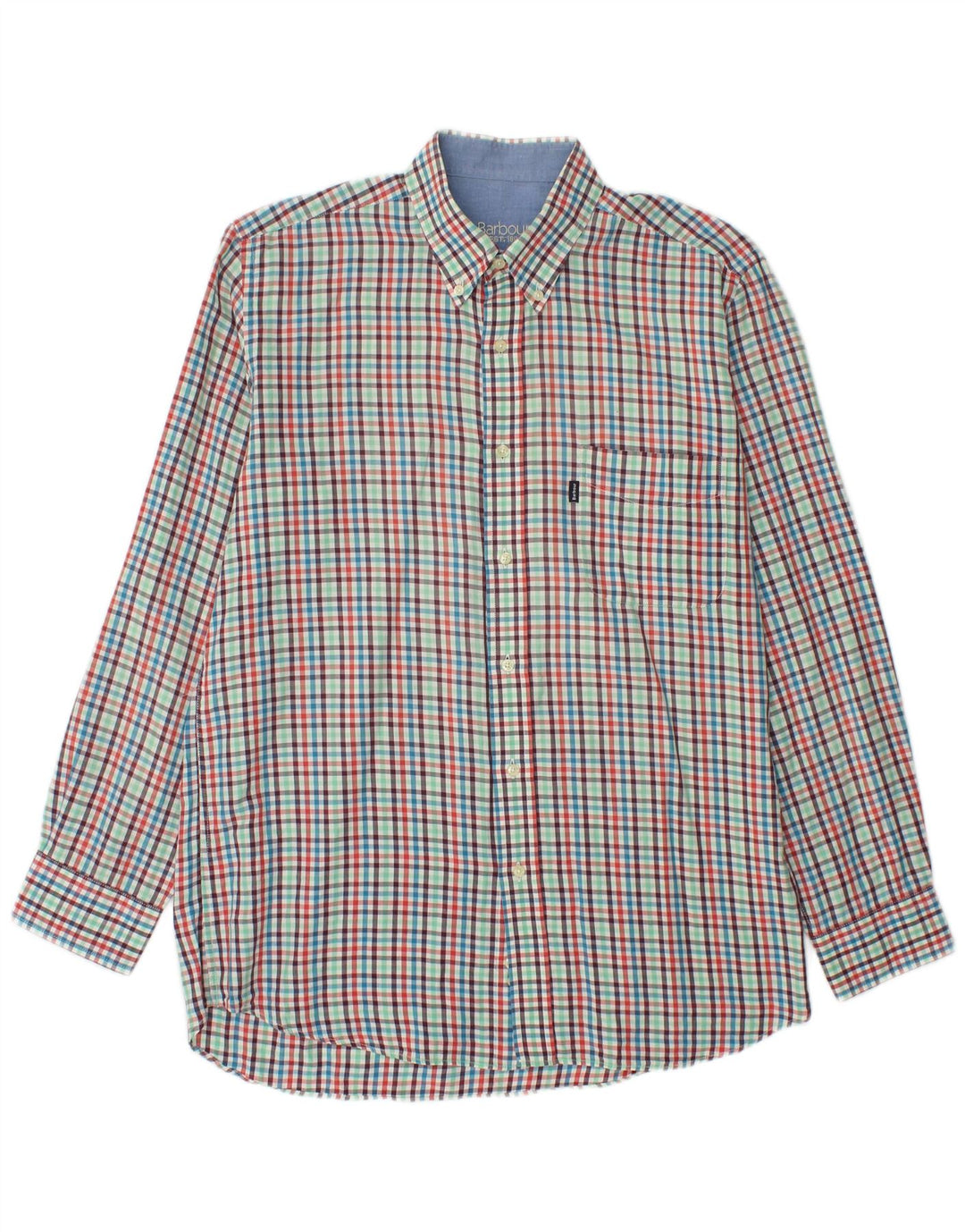 BARBOUR Camisa De Hombre Mediana Algodón Vichy Multicolor
