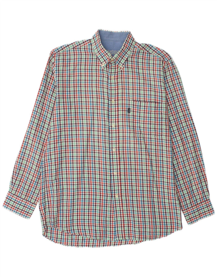 BARBOUR Camisa De Hombre Mediana Algodón Vichy Multicolor