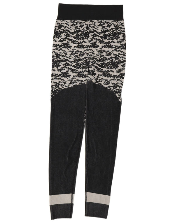 Adidas Leggings Stella McCartney para mujer Reino Unido 8 Pequeño Gris Floral Poliéster