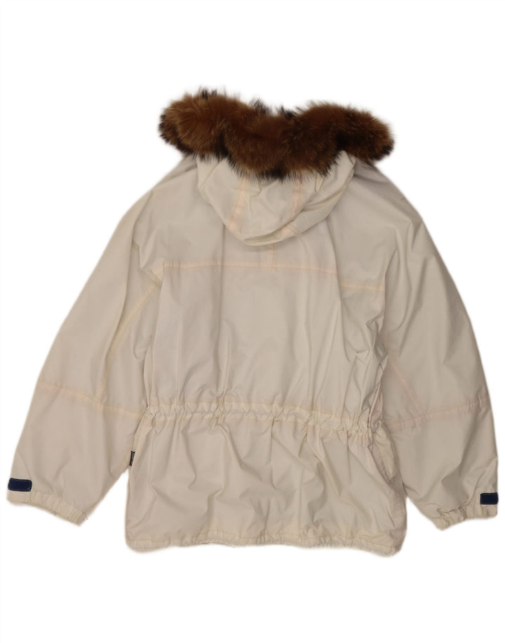 Ladakh Chaqueta cortavientos extragrande con capucha para mujer EU 46 XL Poliéster blanco