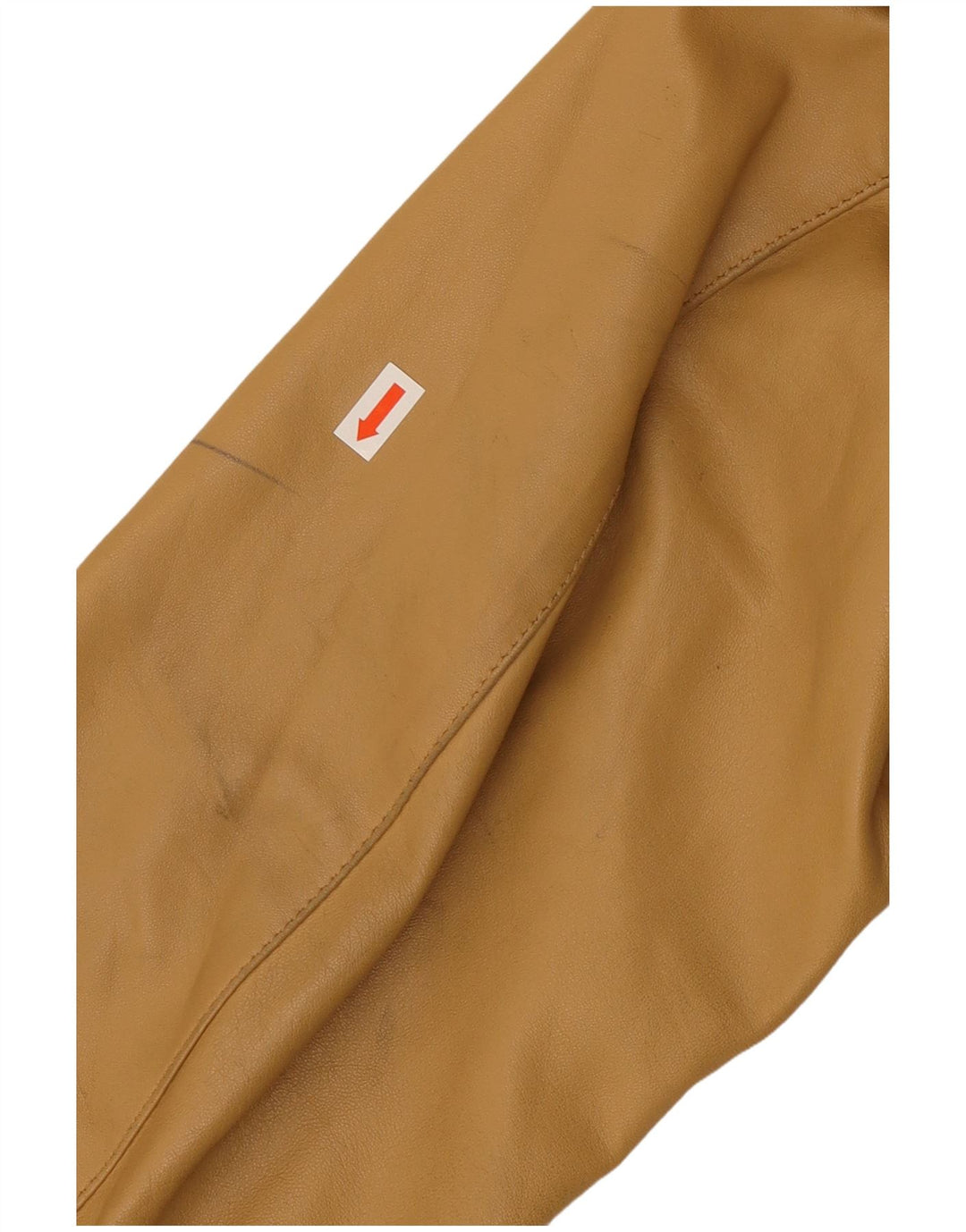 VINTAGE Chaqueta de cuero para mujer IT 52 2XL Cuero beige