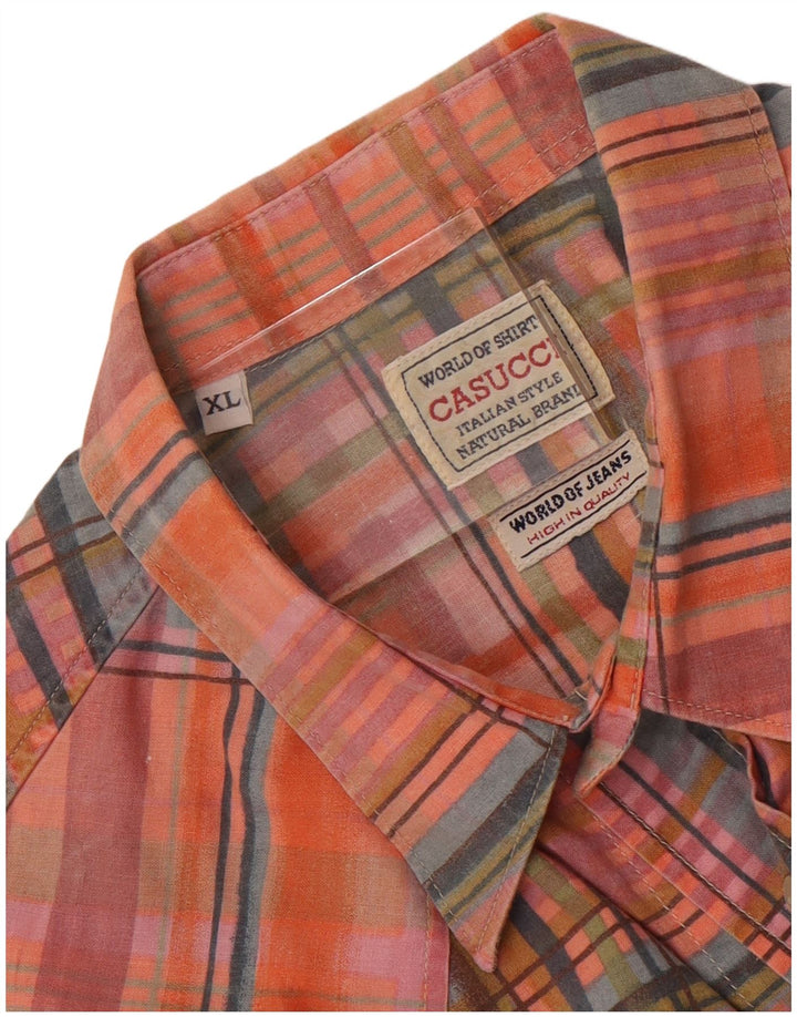 Casucci Camisa Sin Mangas Hombre XL Cuadros Multicolor