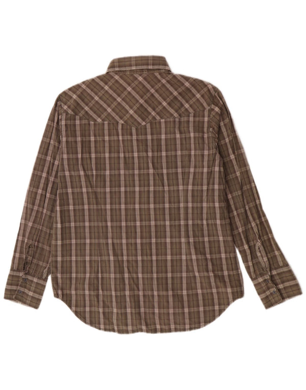 G-Star Mens Shirt Large Khaki Check Cotton