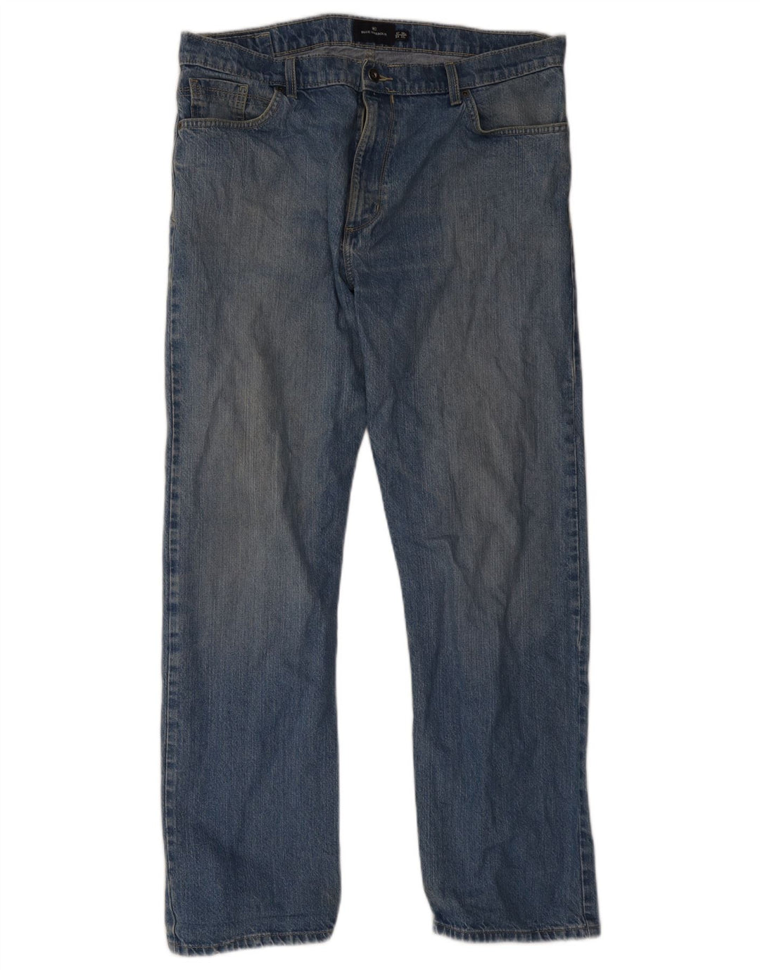Marks & Spencer Vaqueros rectos azules Harbor para hombre W38 L33 Algodón azul