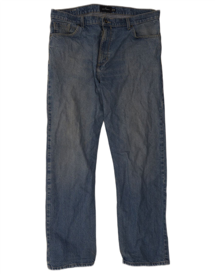 Marks & Spencer Vaqueros rectos azules Harbor para hombre W38 L33 Algodón azul