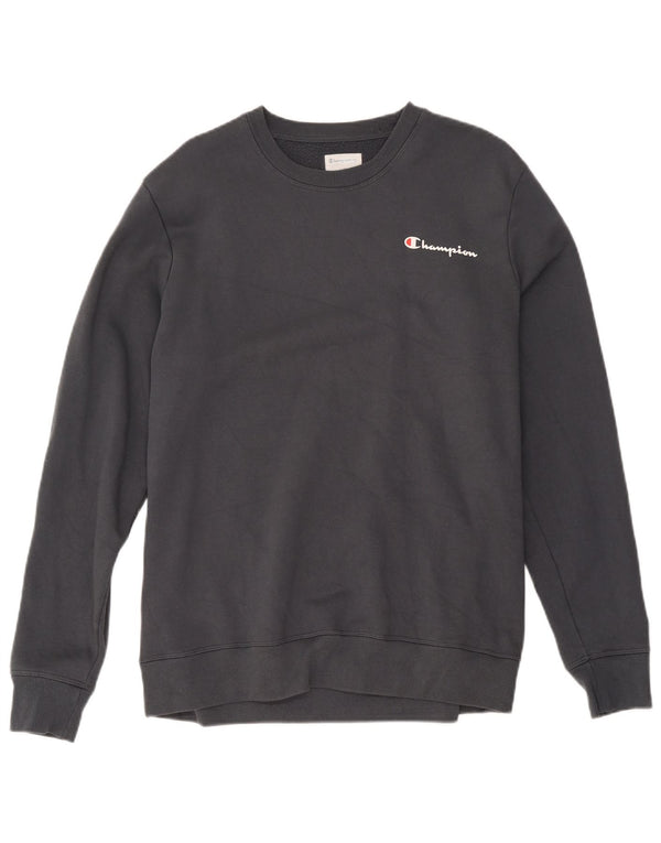 Champion Sudadera Para Hombre Jumper Large Gris Algodón