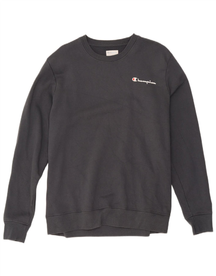 Champion Sudadera Para Hombre Jumper Large Gris Algodón