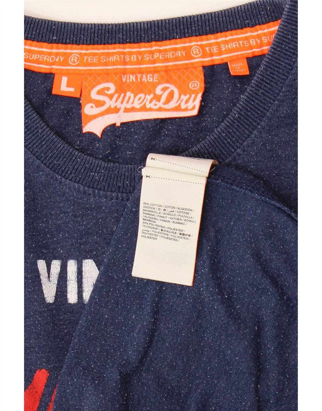 Superdry Camiseta con gráfico gráfico para hombre, talla grande, algodón azul