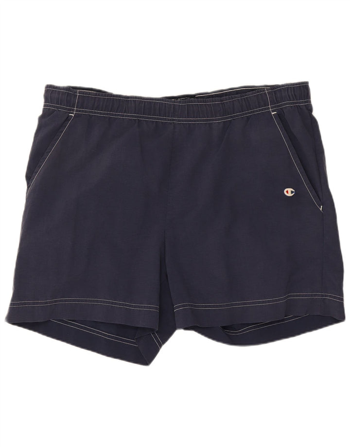 Champion Pantalones cortos deportivos para hombre pequeño azul marino