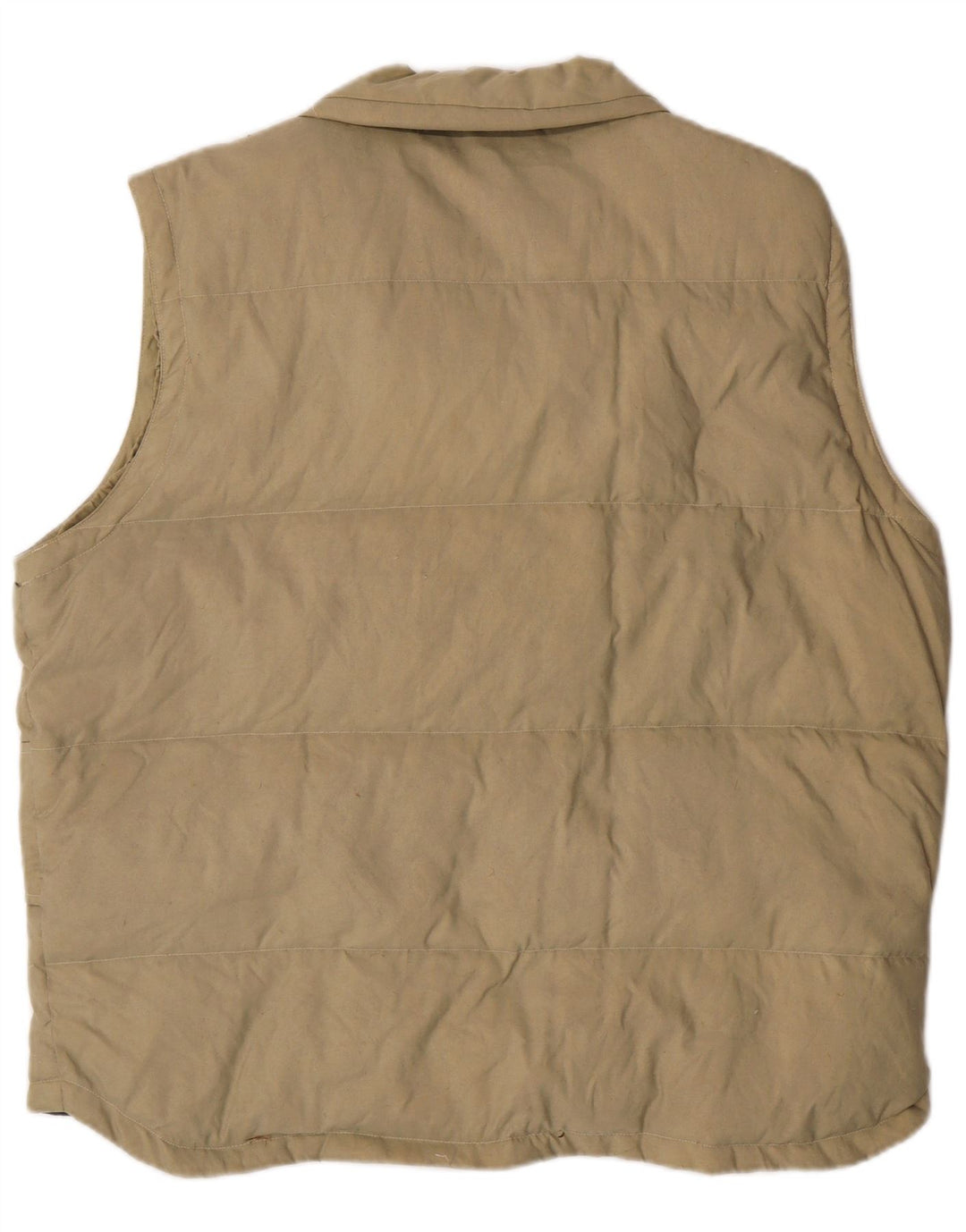 Asics Chaleco acolchado para hombre UK 40 Large Beige Poliamida