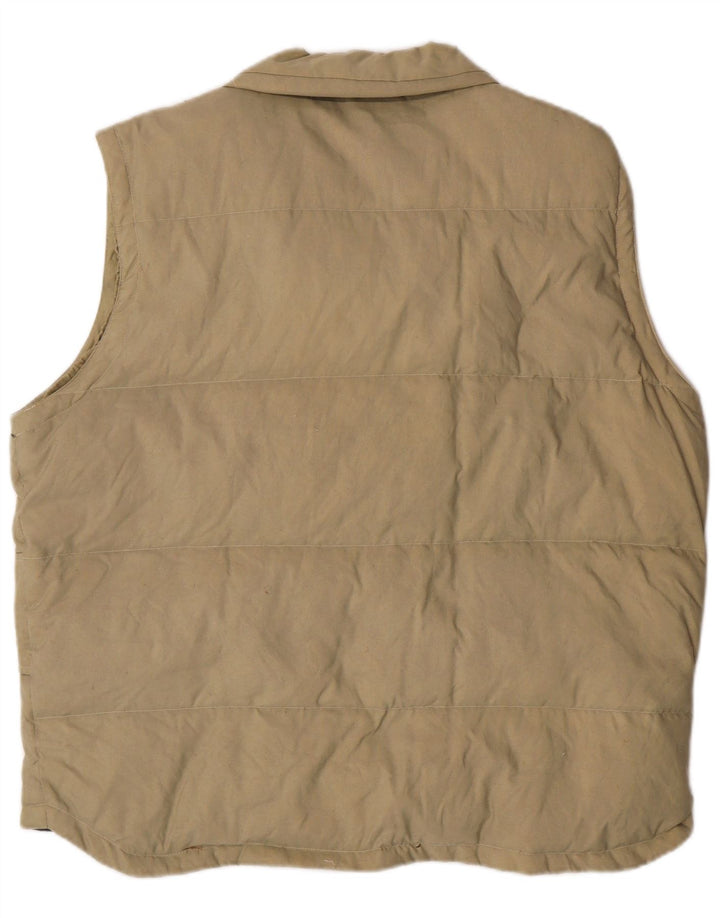 Asics Chaleco acolchado para hombre UK 40 Large Beige Poliamida