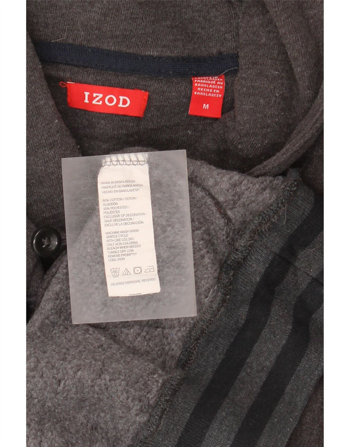 IZOD Jersey con cuello tipo chal para hombre de algodón gris medio
