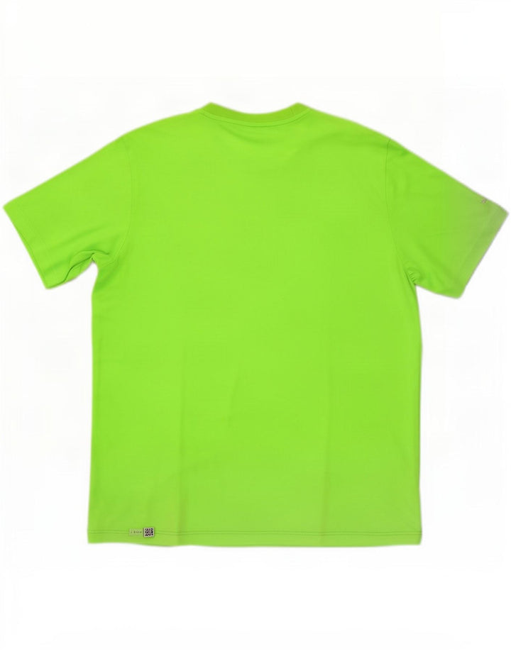 Adidas Hombre Camiseta Top XL Verde Geométrico Poliéster