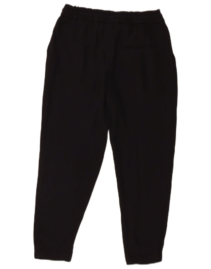 Zara Mujer Pantalón Cropped Pegged XS W24 L23 Poliéster Negro