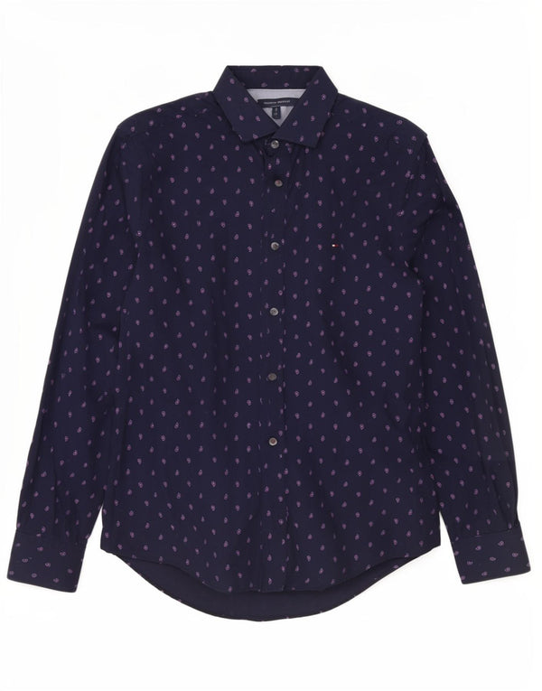 Camisa Tommy Hilfiger Hombre Algodón Paisley Azul Marino Mediano