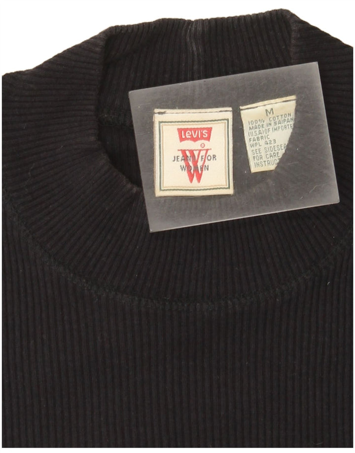 Levi's Camiseta para mujer Top UK 12 Medium Black Cotton