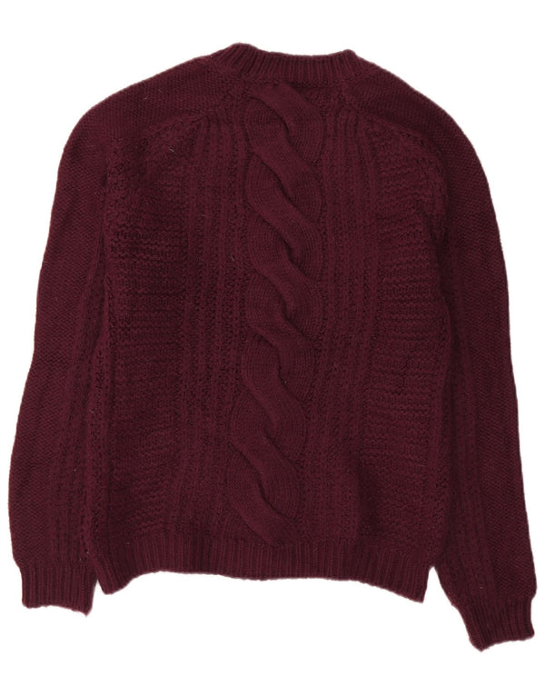 Suéter tipo jersey con cuello redondo para mujer de Fat Face UK 10 Small Borgoña Acrílico