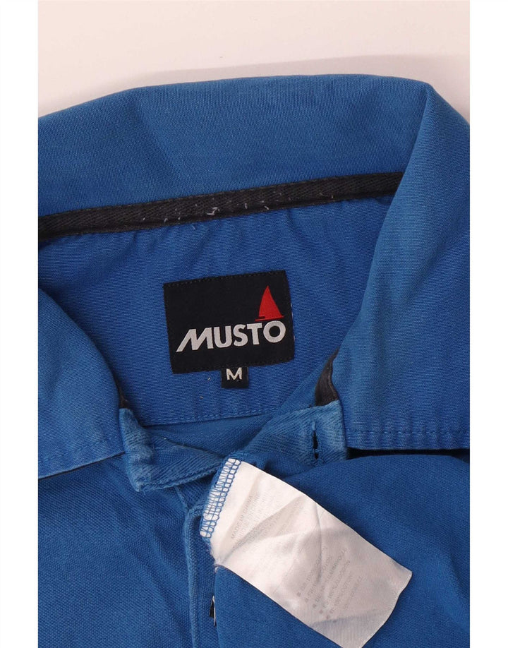 Polo Musto Hombre Azul Medio Algodón