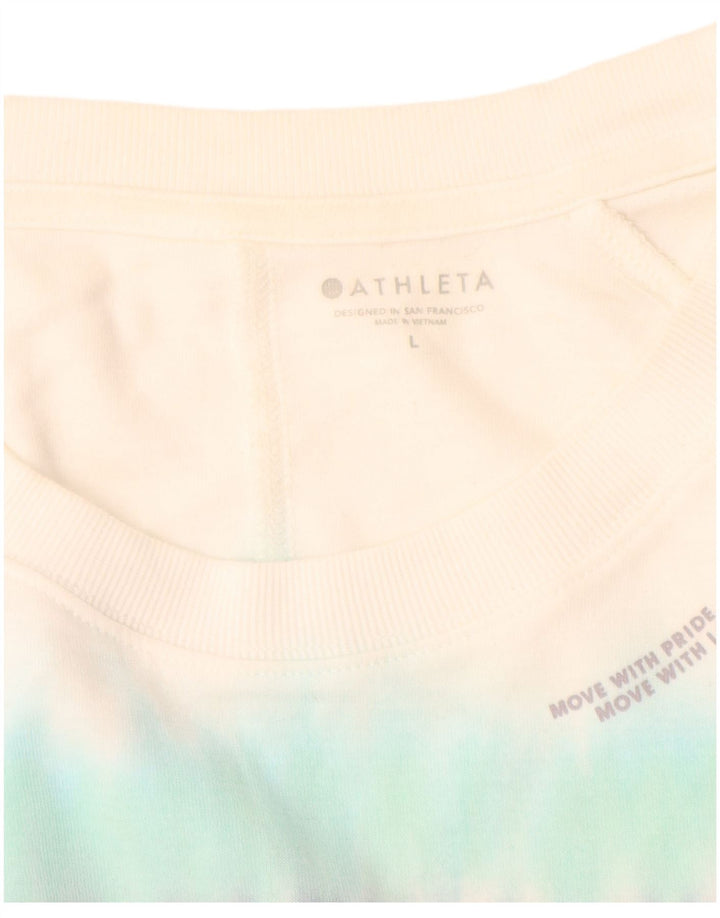 ATHLETA Sudadera para mujer Jumper UK 40 Grande Multicolor Tie Dye Algodón