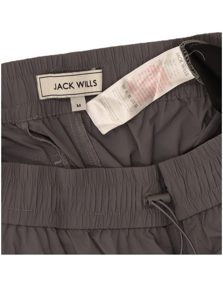 Jack Wills Mujer Joggers Cargo Pantalones Medianos W28 L26 Nylon Gris