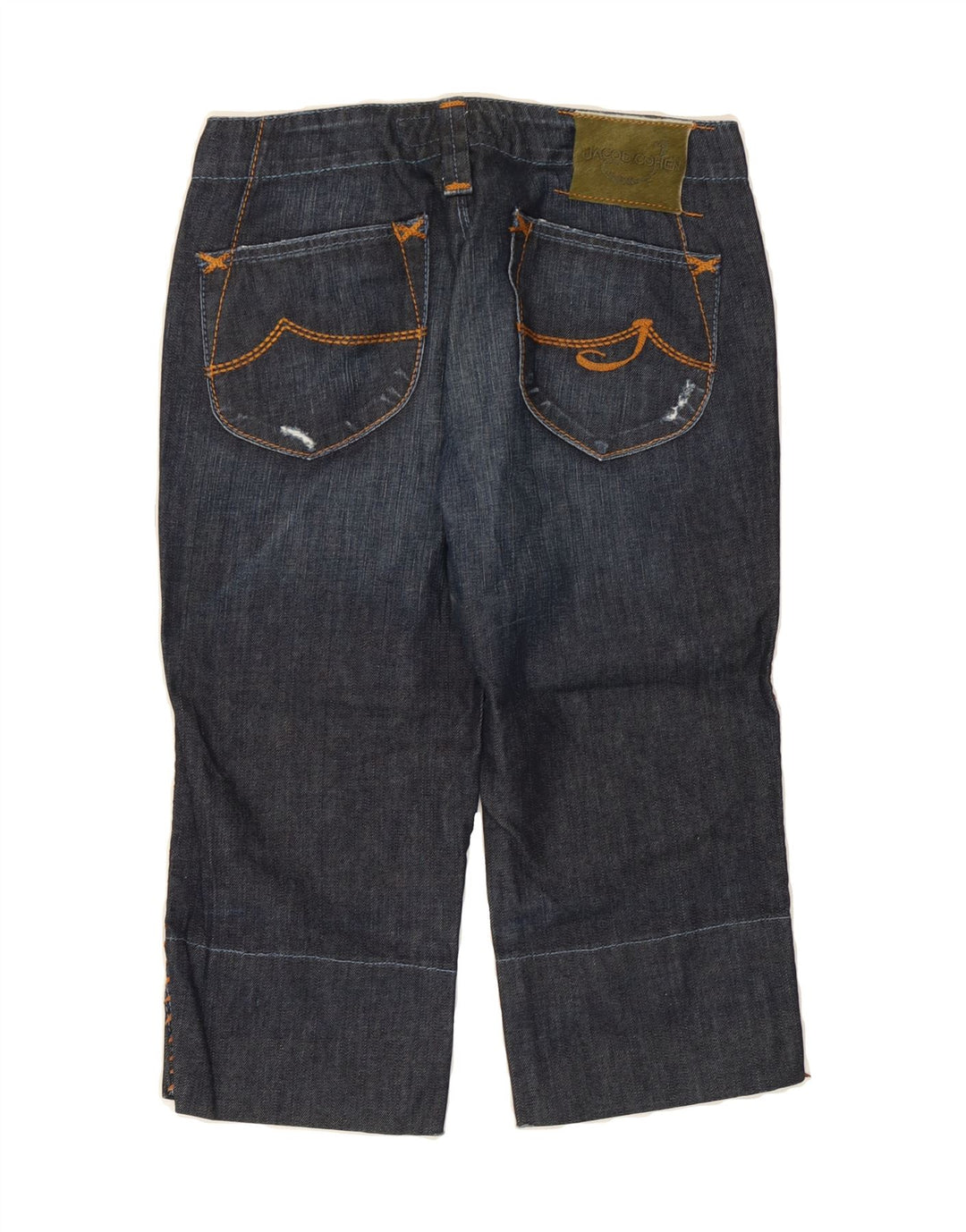JACOB COHEN Womens Distressed Bermuda Denim Shorts W30 Medium Navy Blue Vintage Jacob Cohen and Second-Hand Jacob Cohen from Messina Hembry 