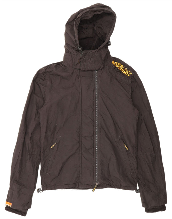 Superdry Chaqueta cortavientos con estampado Windcheater para hombre, talla 36, color negro