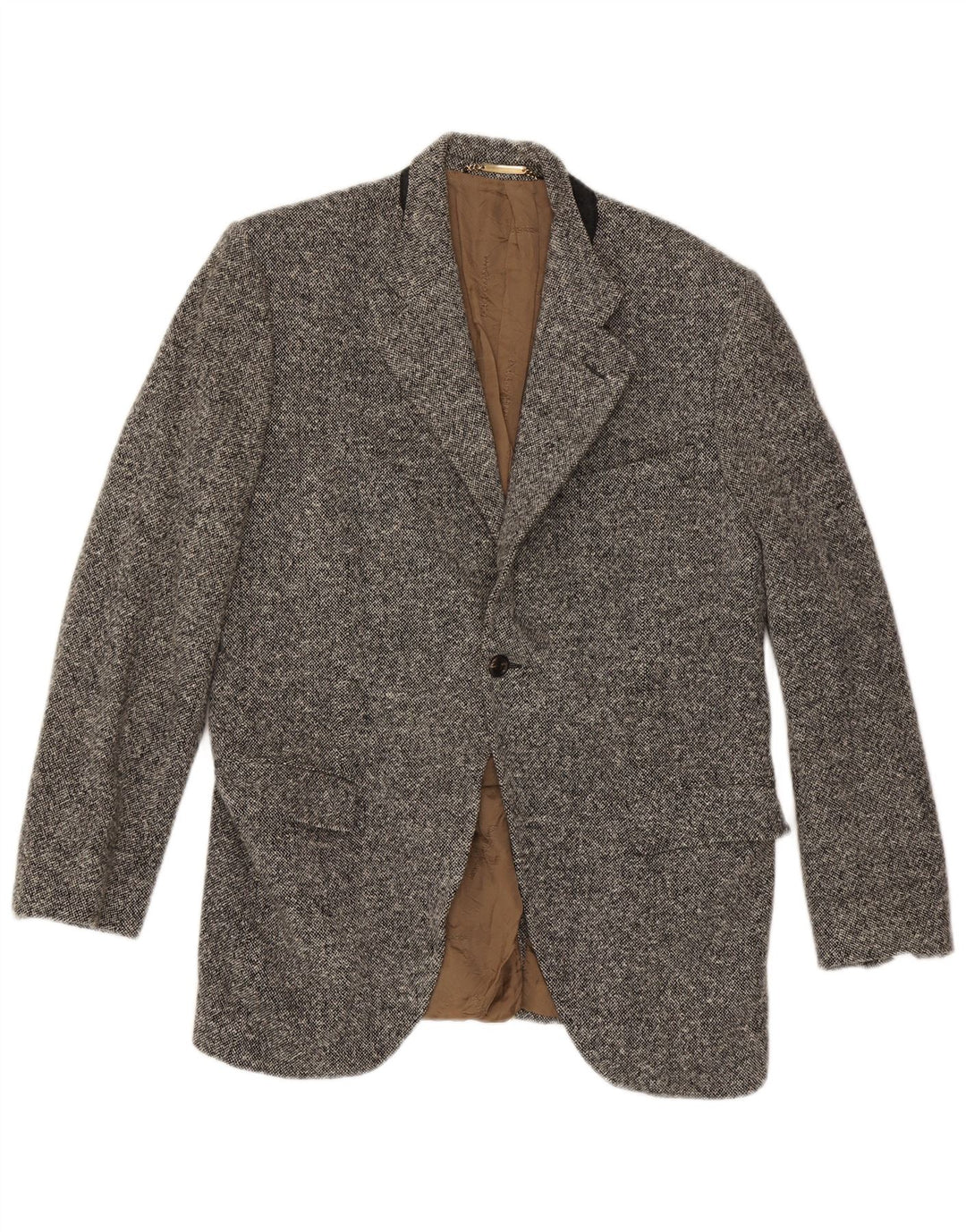 Dolce & Gabbana Chaqueta tipo blazer de 1 botón para hombre IT 52 XL Lana moteada gris
