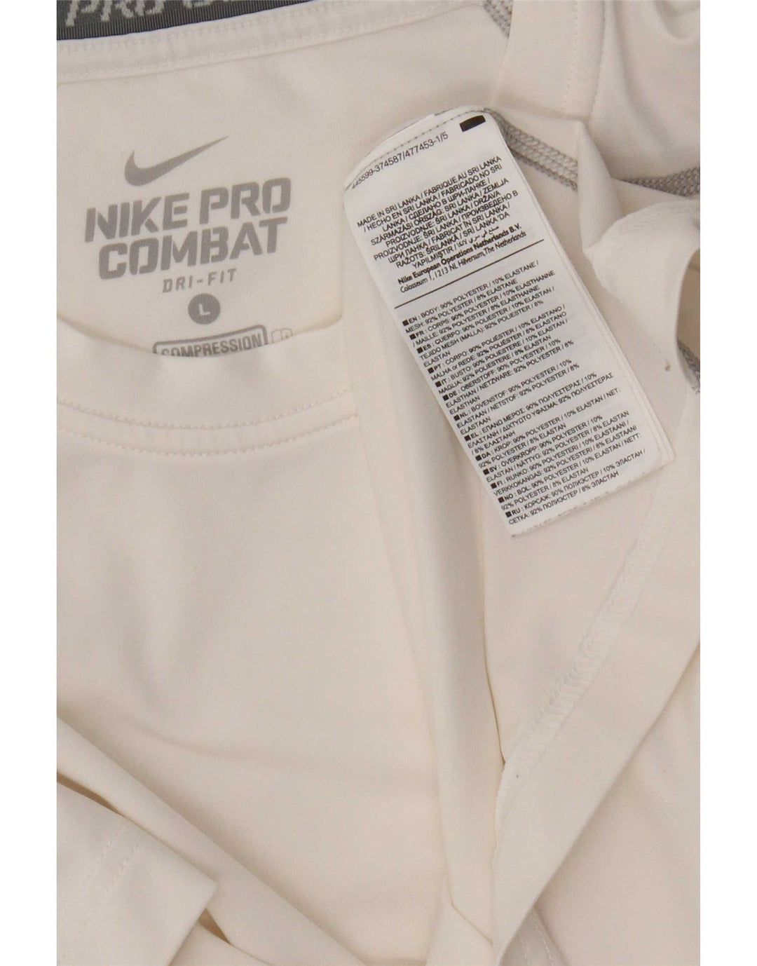 Nike - Camiseta Dri Fit para mujer, talla 40, poliéster blanco grande