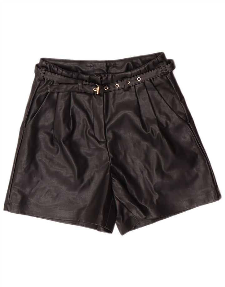 Only Mujer Shorts De Piel Sintética XS W25 Poliéster Negro