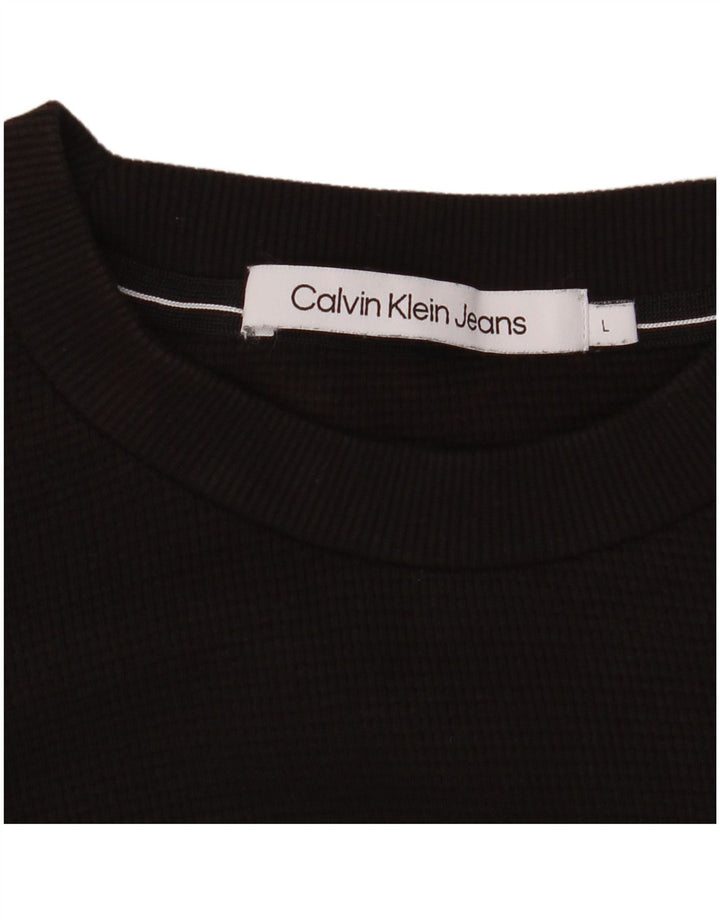 Calvin Klein Jeans Hombre Top Manga Larga Grande Marrón