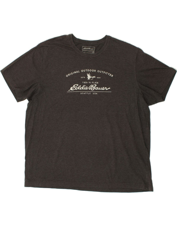 EDDIE BAUER Camiseta gráfica para hombre Top 2XL Gris