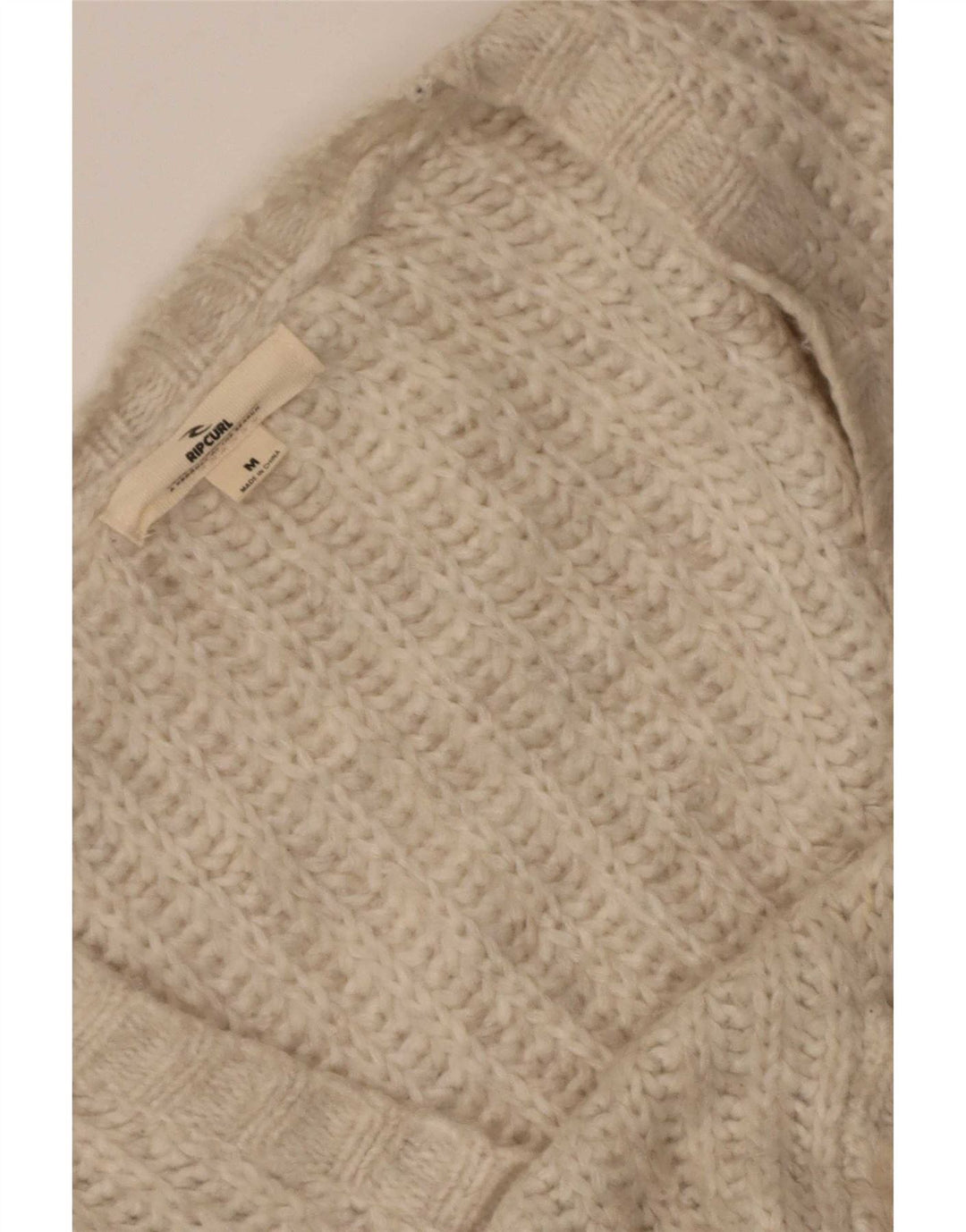 Rip Curl - Cárdigan extragrande para mujer, talla 40, color beige medio