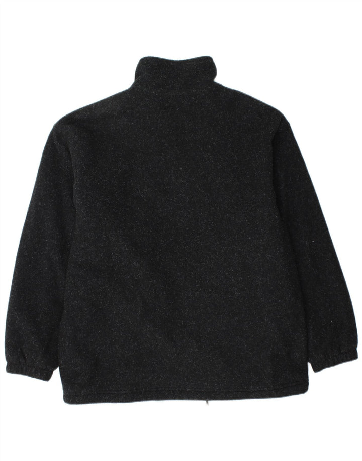 CRANE Chaqueta polar holgada para hombre UK 36 Small Poliéster moteado negro