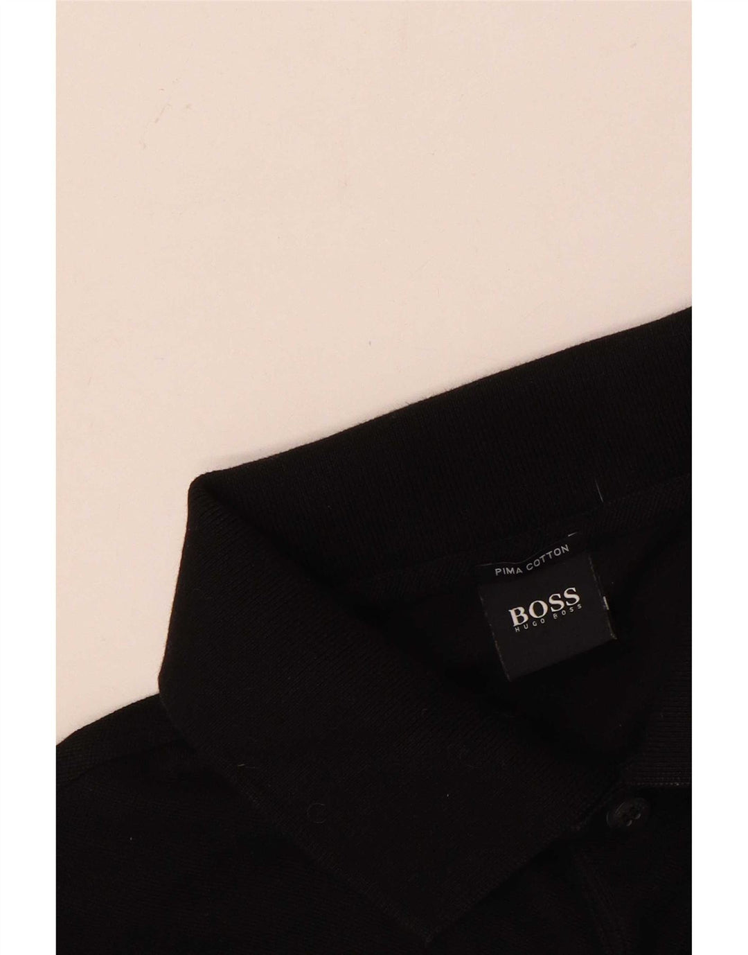 Polo Hugo Boss Hombre Algodón Negro Medio