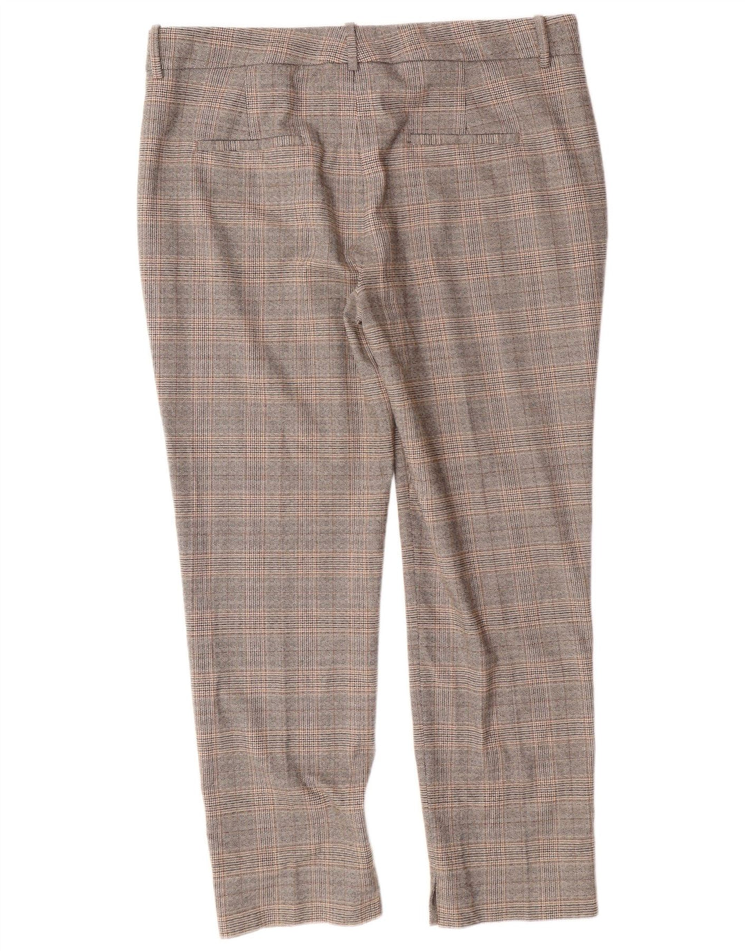 ZARA Pantalón Chino Slim Fit para Mujer EU 42 Large W32 L27 Cuadros Grises