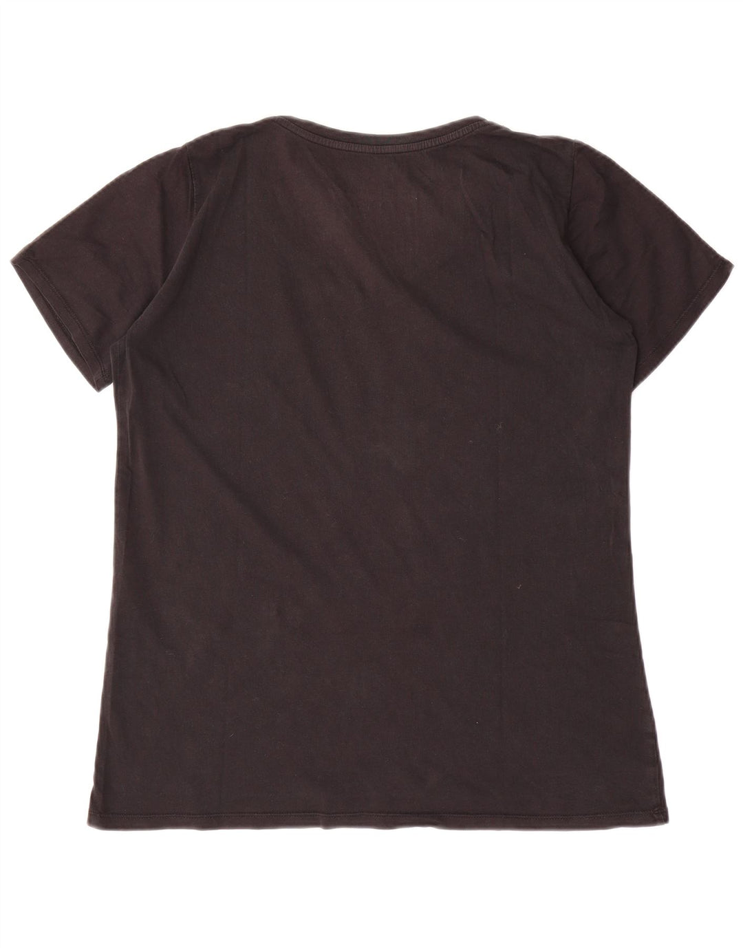 NIKE Camiseta gráfica de corte atlético para mujer UK 18 XL Algodón negro