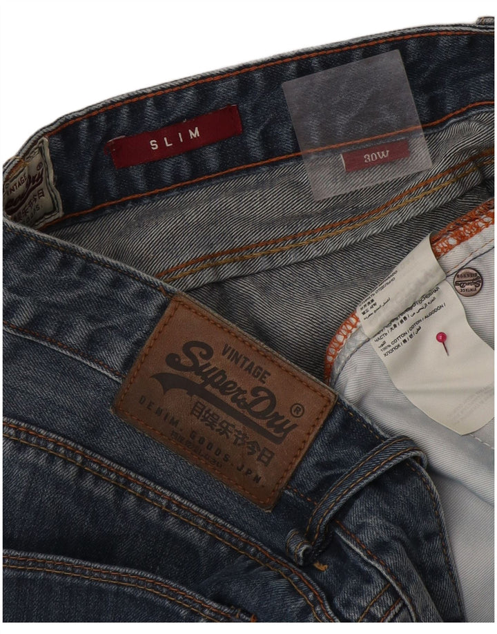 Superdry Shorts vaqueros ajustados para hombre W30 Algodón azul medio