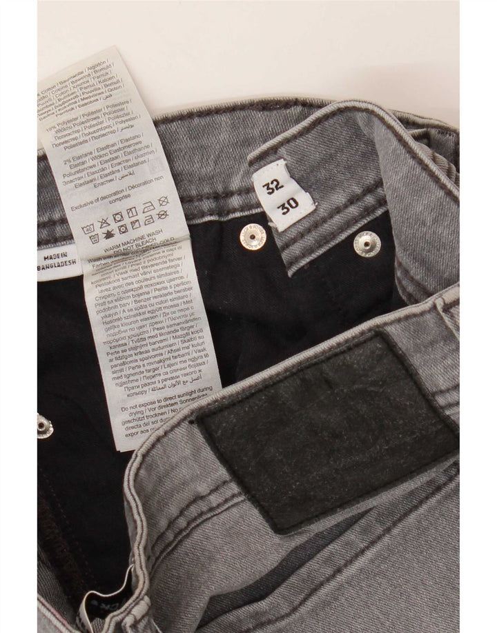 Jack & Jones Hombre GLENN Slim Jeans W32 L30 Algodón Gris