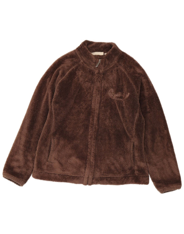 Weird Fish Chaqueta polar para mujer UK 46 Large Marrón Poliéster
